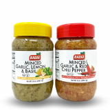 Badia Minced Garlic Bundle Variety 2 Flavors Lemon Basil & red Chili Pepper 8 oz